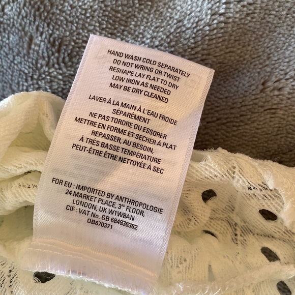 NWT Anthropologie Postage Stamp White Top | Size L - Picture 6 of 6